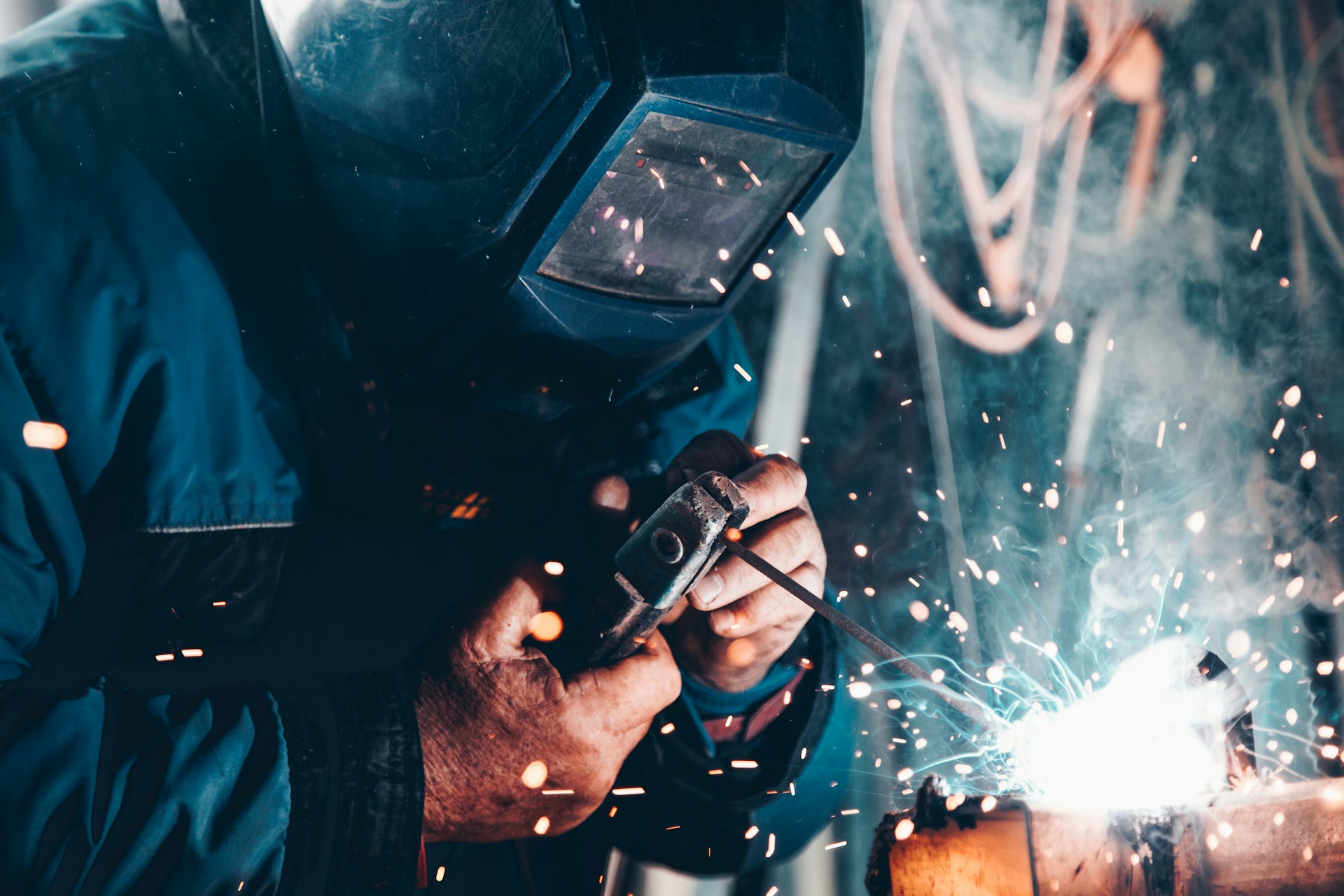 Grinding wheel in operation